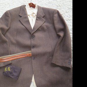 Valentino Uomo Blazer Shirt 48R Men’s Black Wool Saks Fifth Avenue